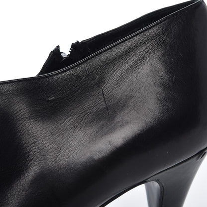 Chanel Calfskin CC Cap Toe Ankle Boots 40 Black Silver 10 of 10