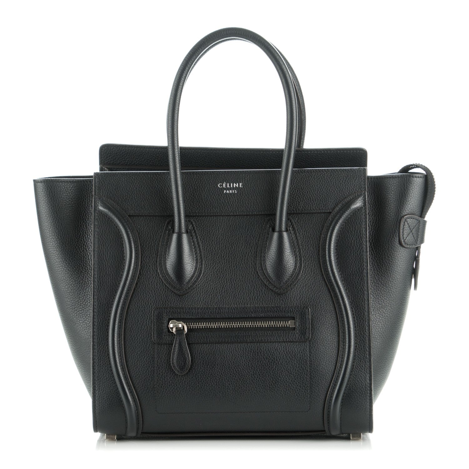 Celine Drummed Calfskin Micro Luggage Black 1 of 7