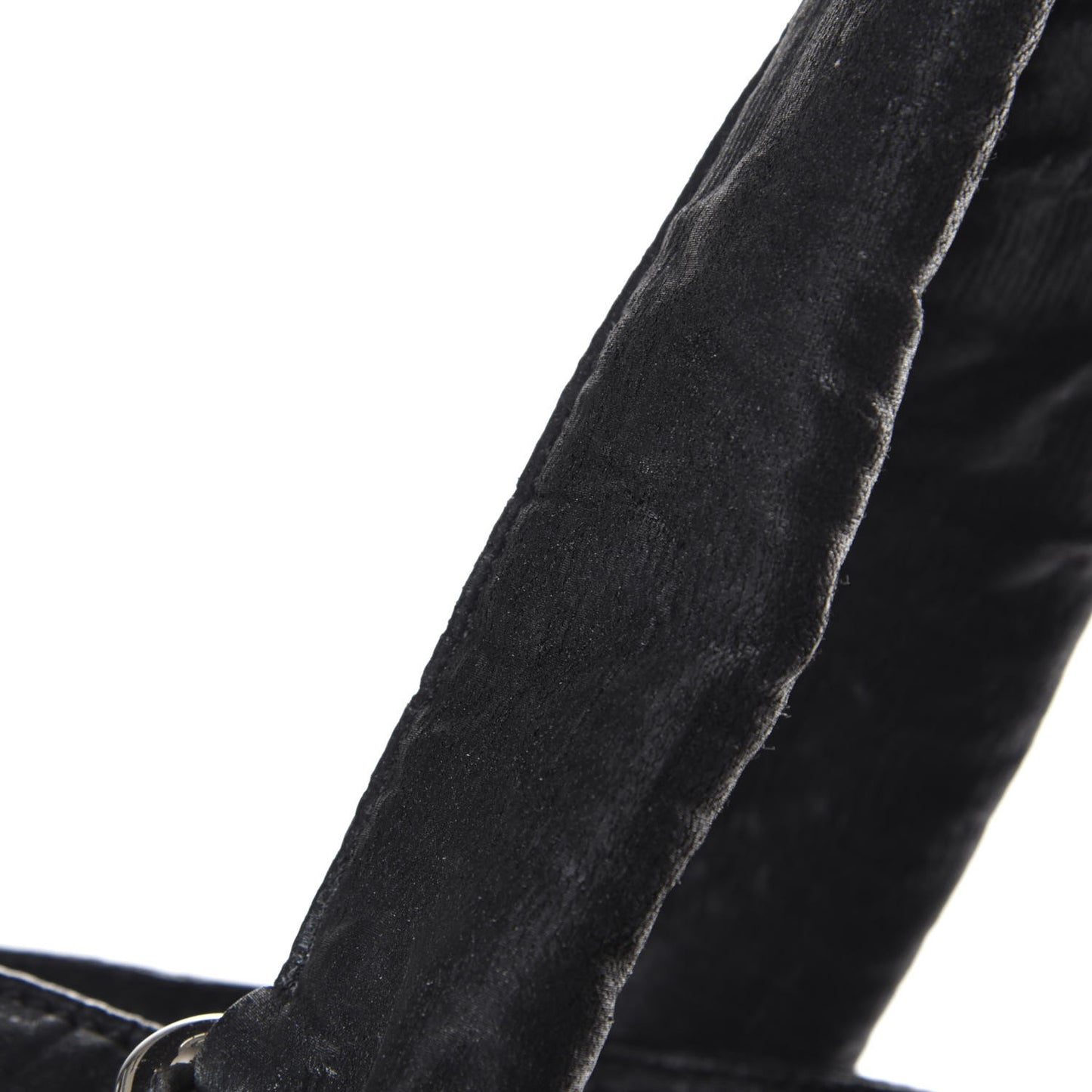 Crinkled Coated Canvas Le Marais Large Tote Black