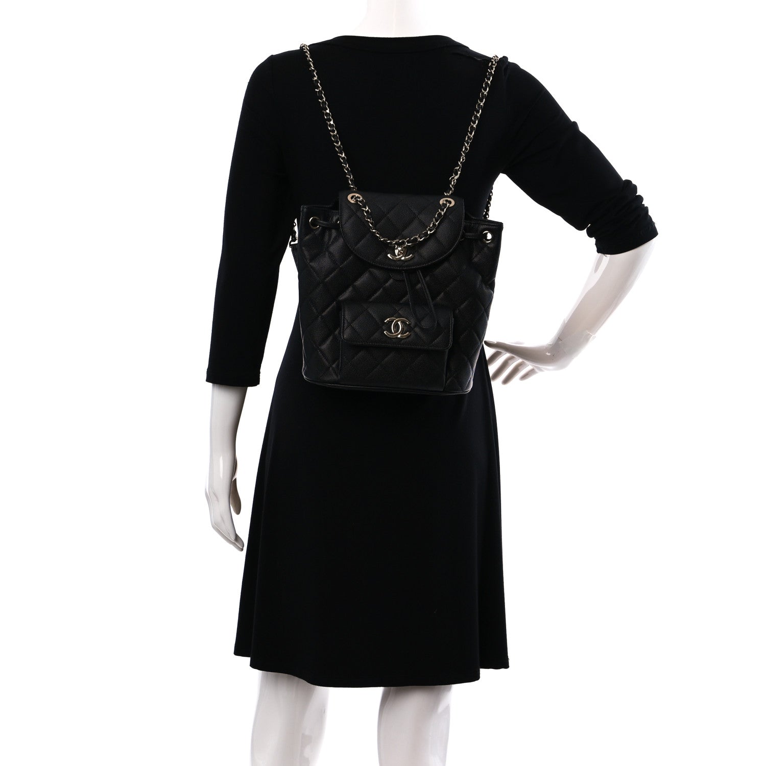 Chanel Caviar Quilted Backpack Bag Black 3 of 9