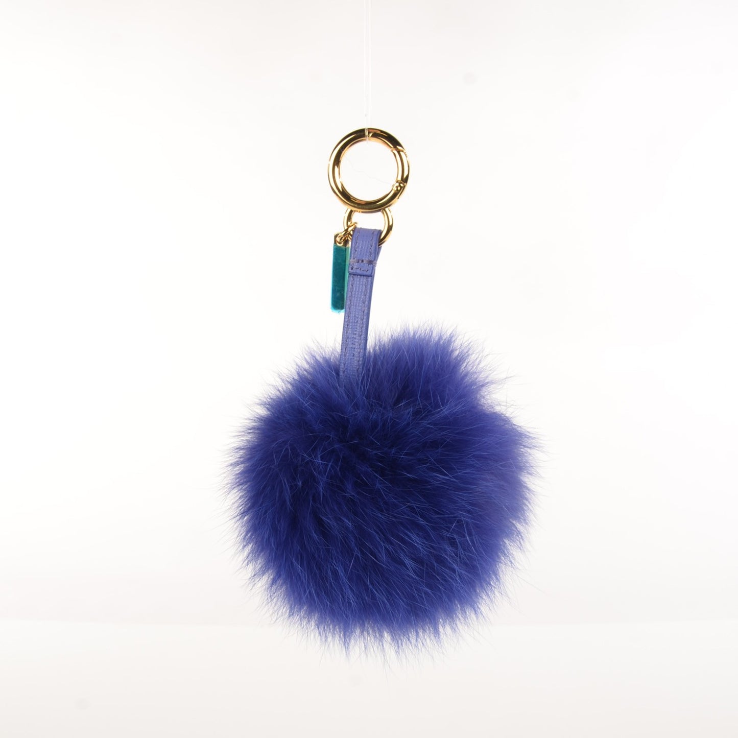 Fox Fur Pom Pom Bag Charm Berry