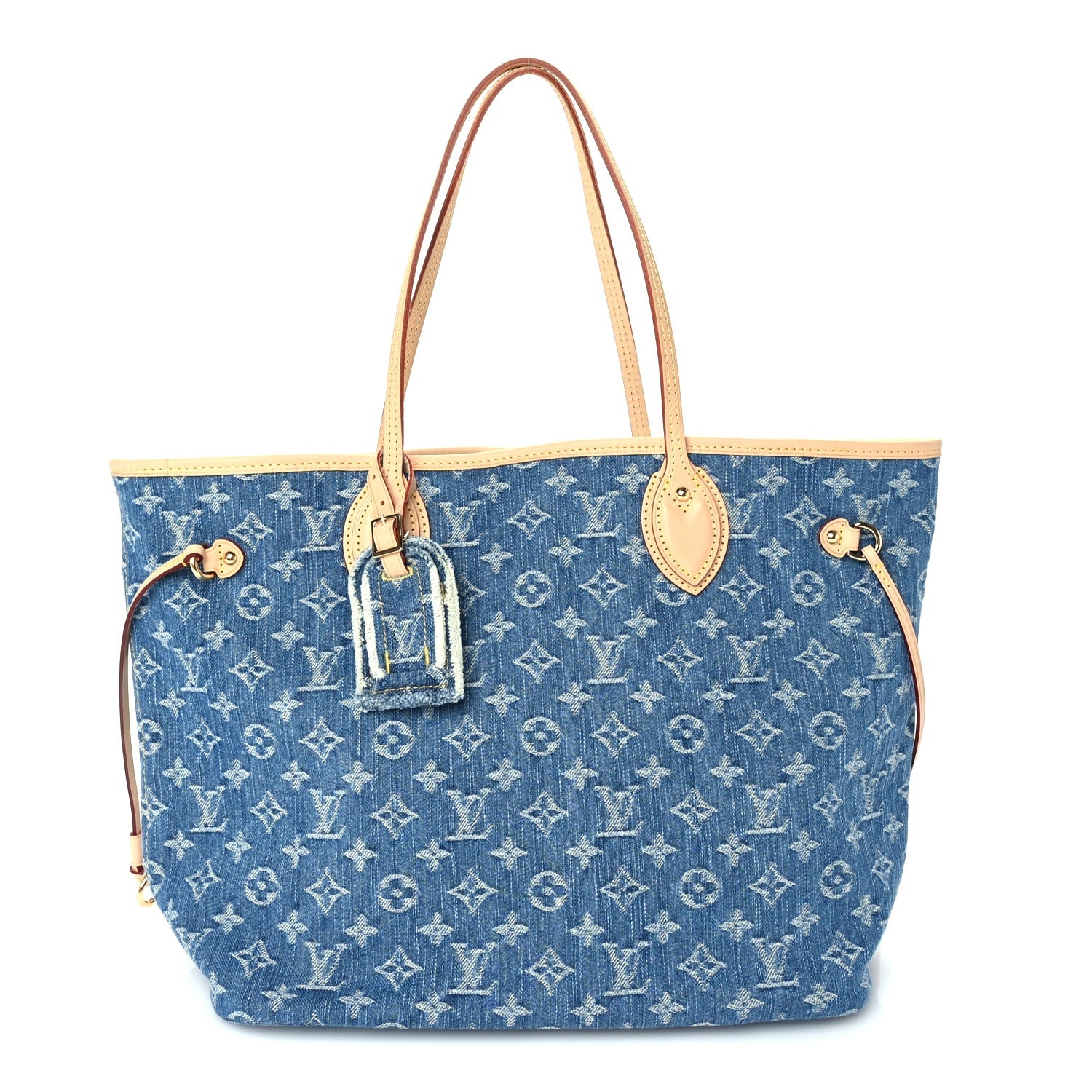 Louis Vuitton Monogram Denim Neo Neverfull MM Blue 2 of 9