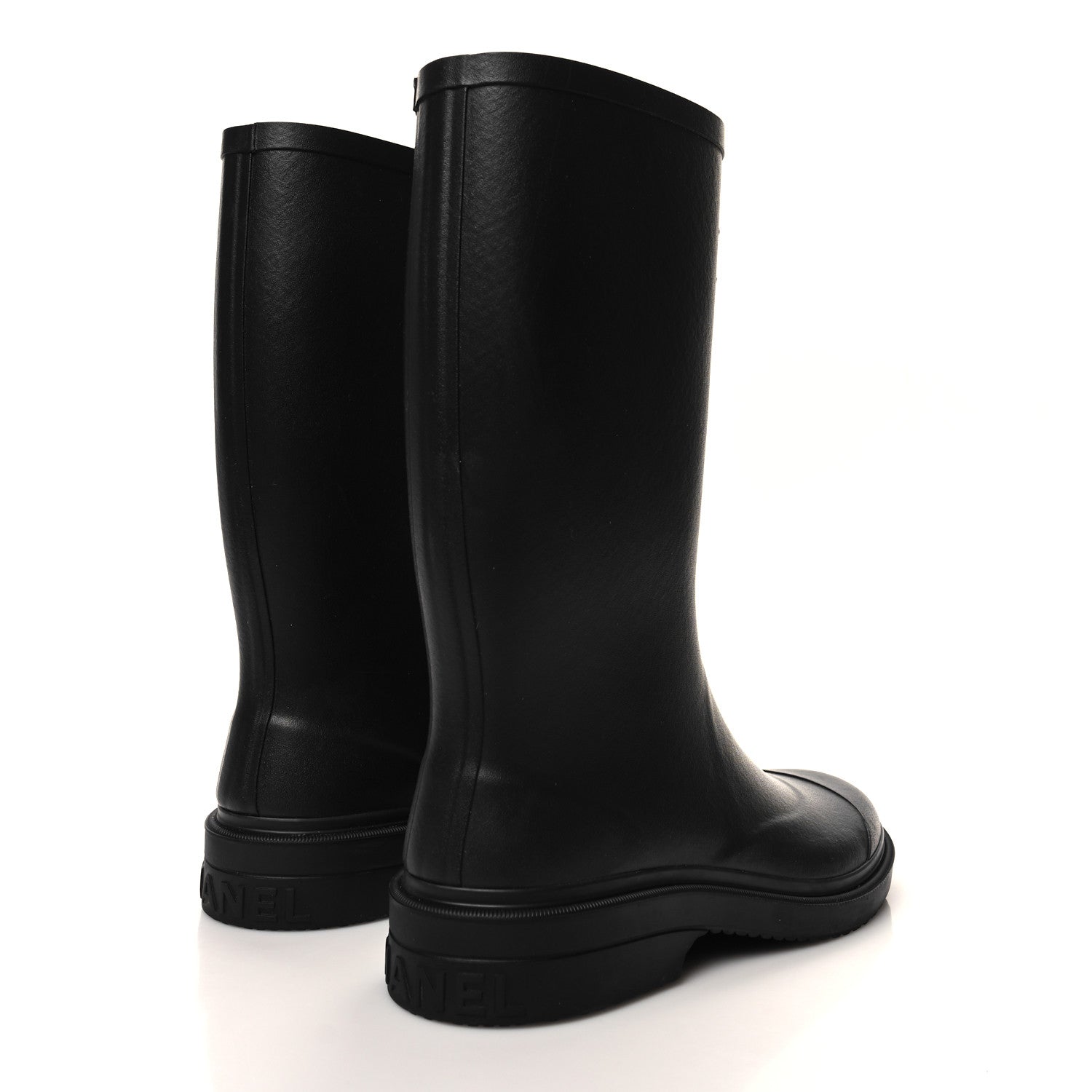Chanel Caoutchouk CC High Boots 40 Black 4 of 7