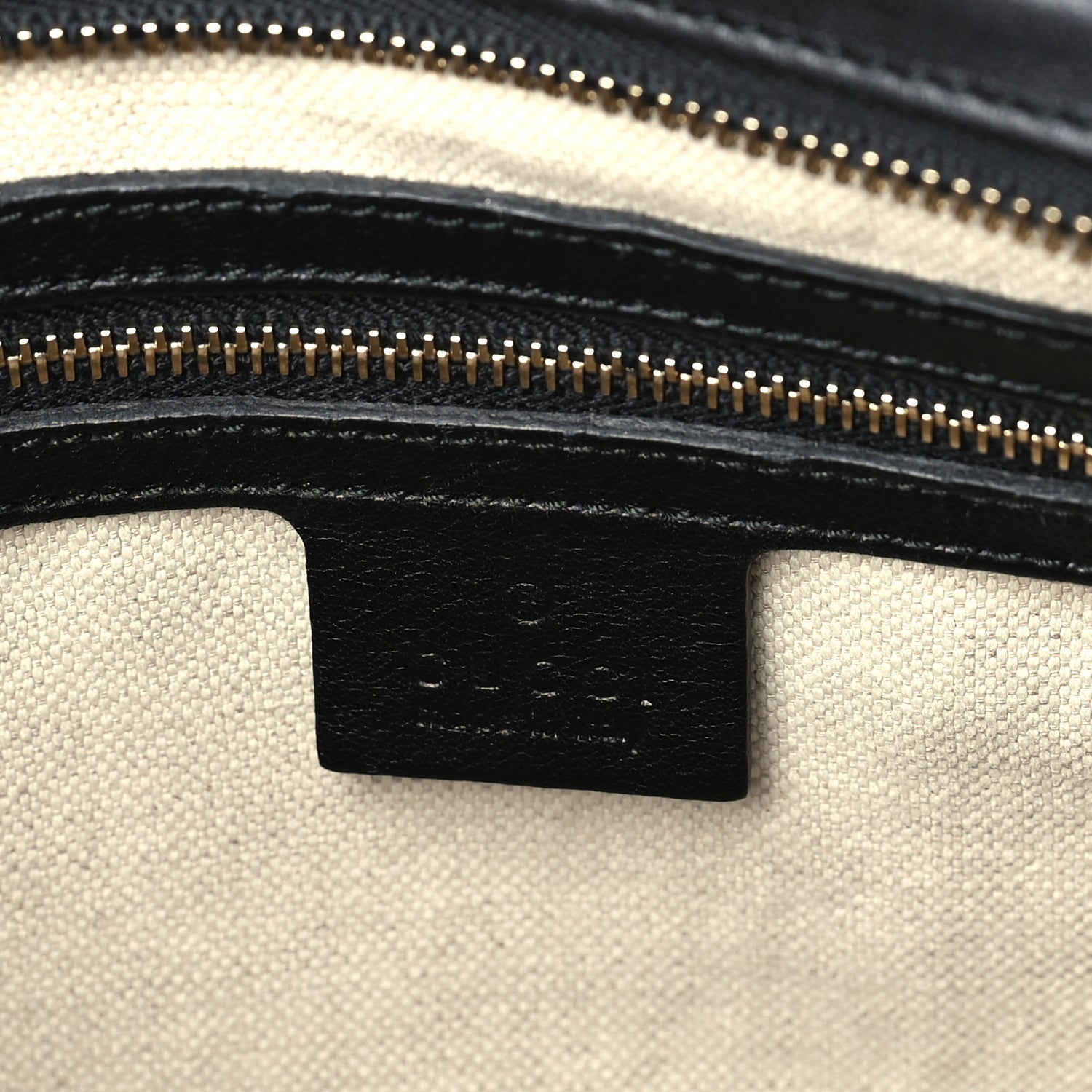 Gucci Guccissima Small Bree Zippered Tote Black 5 of 8