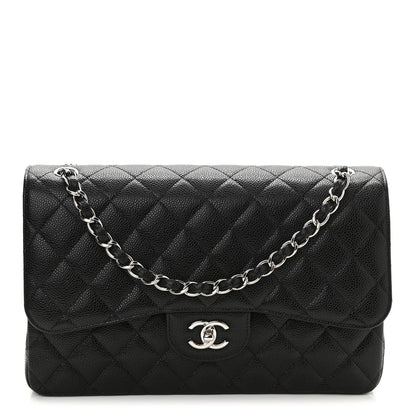 Chanel Caviar Quilted Jumbo Double Flap Black 1 of 11