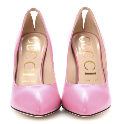 Gucci Malaga Kid GG Split Back Pumps 38.5 Pink Tropical Flower 3 of 7