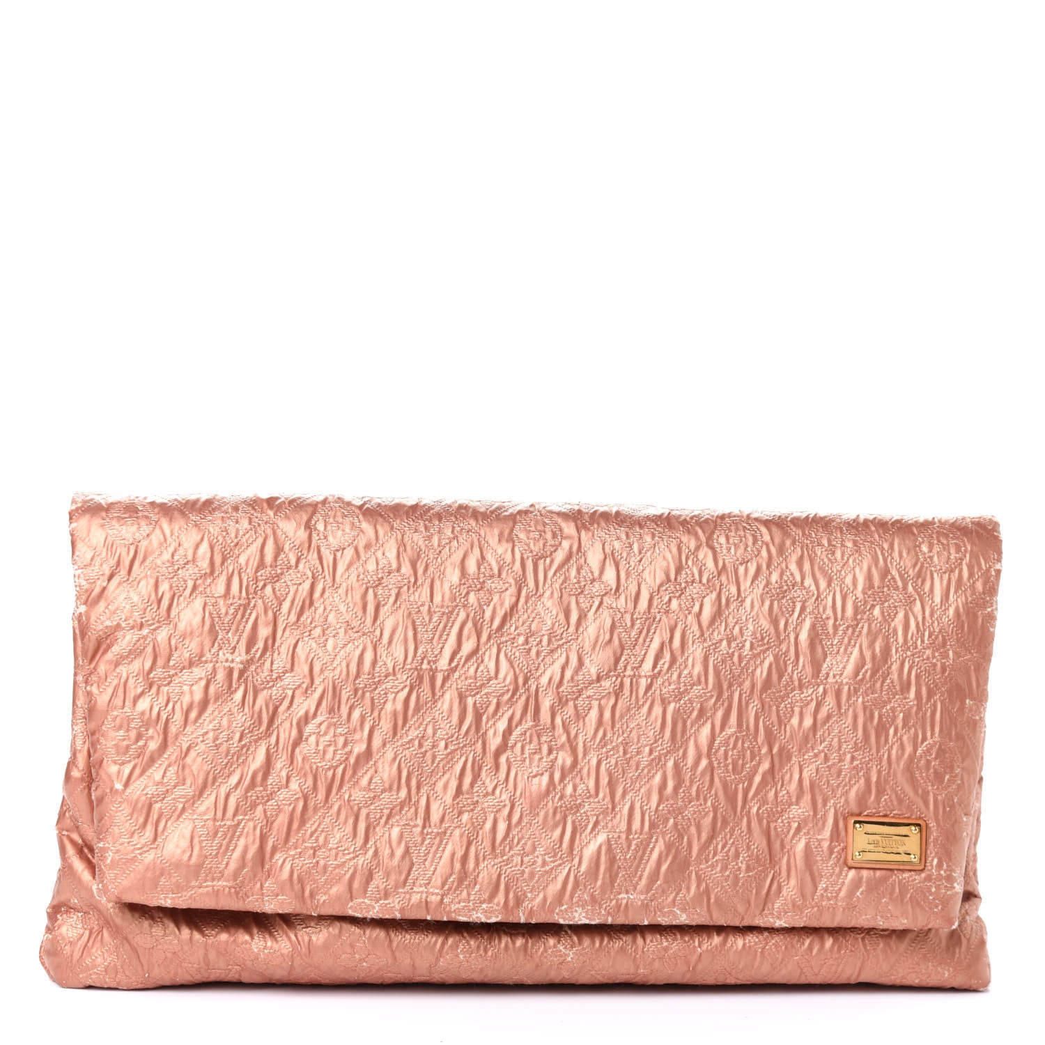 Louis Vuitton Jacquard Quilted Monogram Limelight Clutch GM Rose Gold 1 of 5