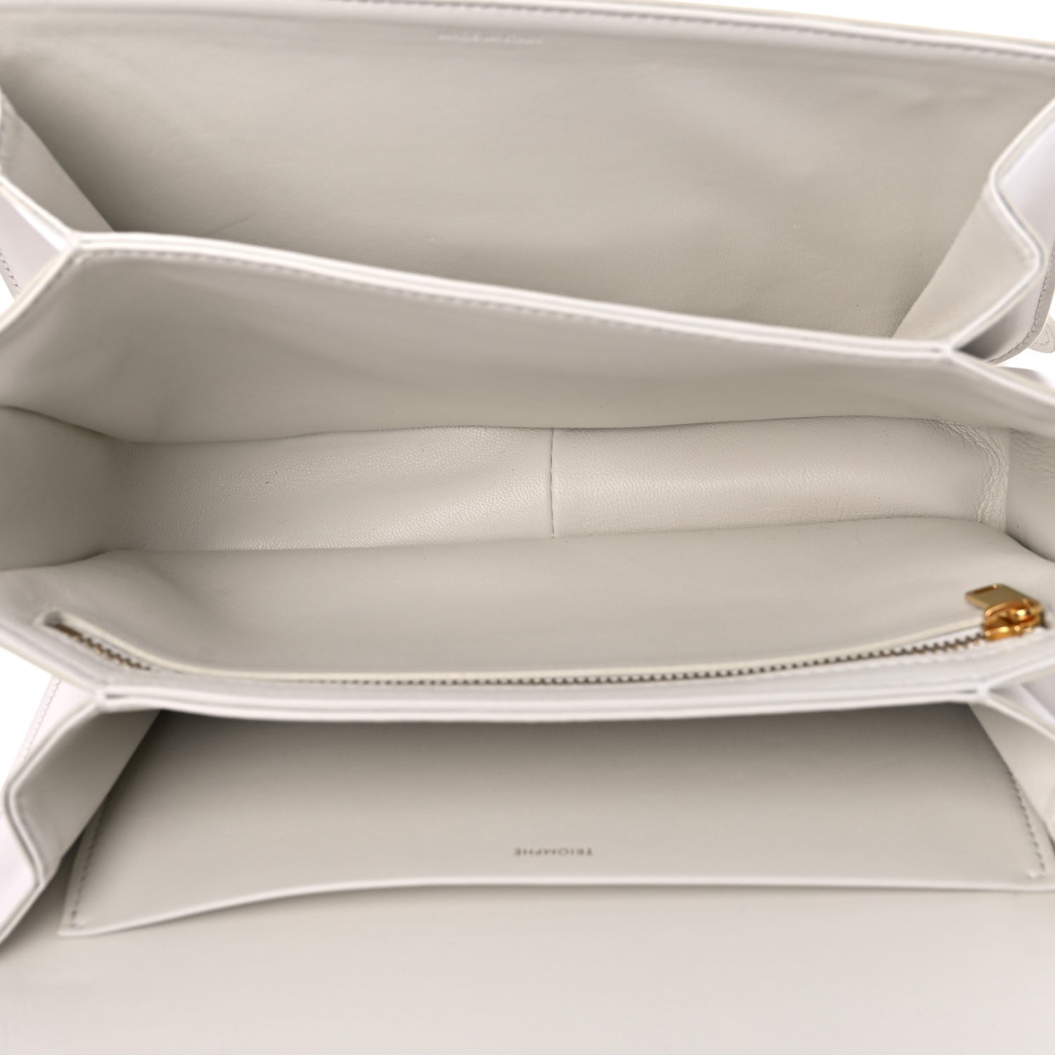 Celine Shiny Calfskin Medium Triomphe White 5 of 14