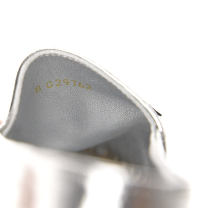 Chanel Laminated Goatskin CC Espadrilles 36 Silver 9 of 10