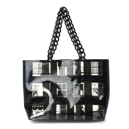 Chanel Vinyl Coco Window Tote Black 1 of 9