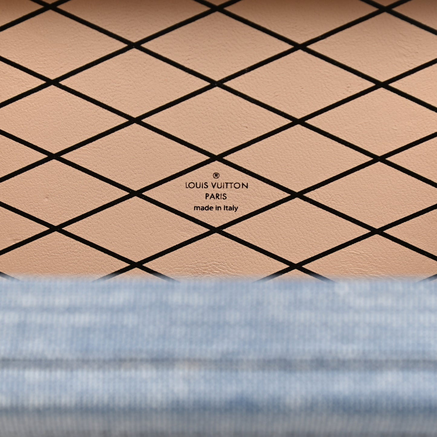 Coated Canvas Denim Petite Malle Blue