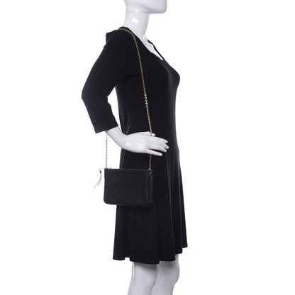 Louis Vuitton Empreinte Double Zip Pochette Black 1 of 10