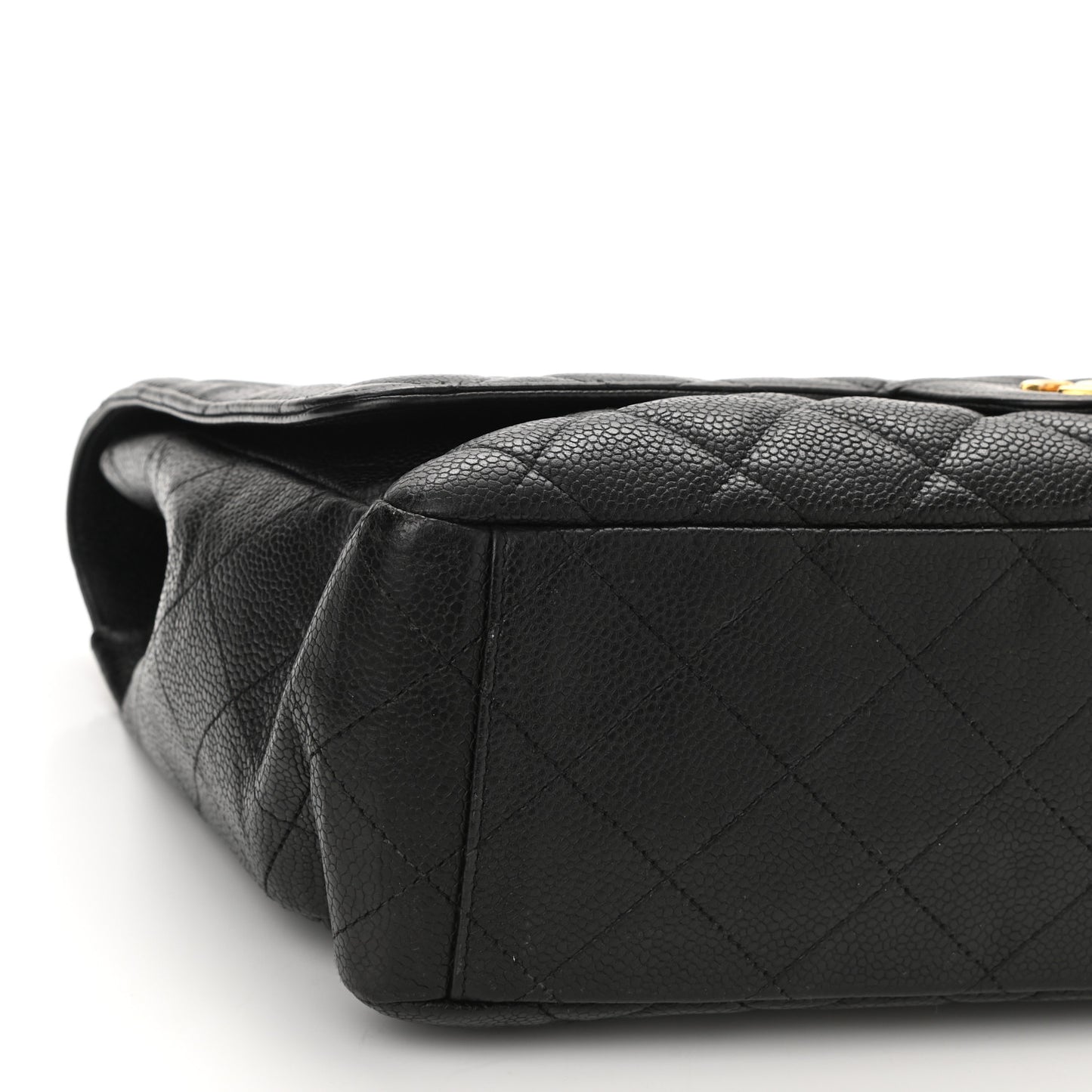 Caviar Quilted Maxi Single Flap Black