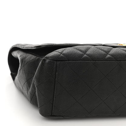 Chanel Caviar Quilted Maxi Single Flap Black 10 of 13