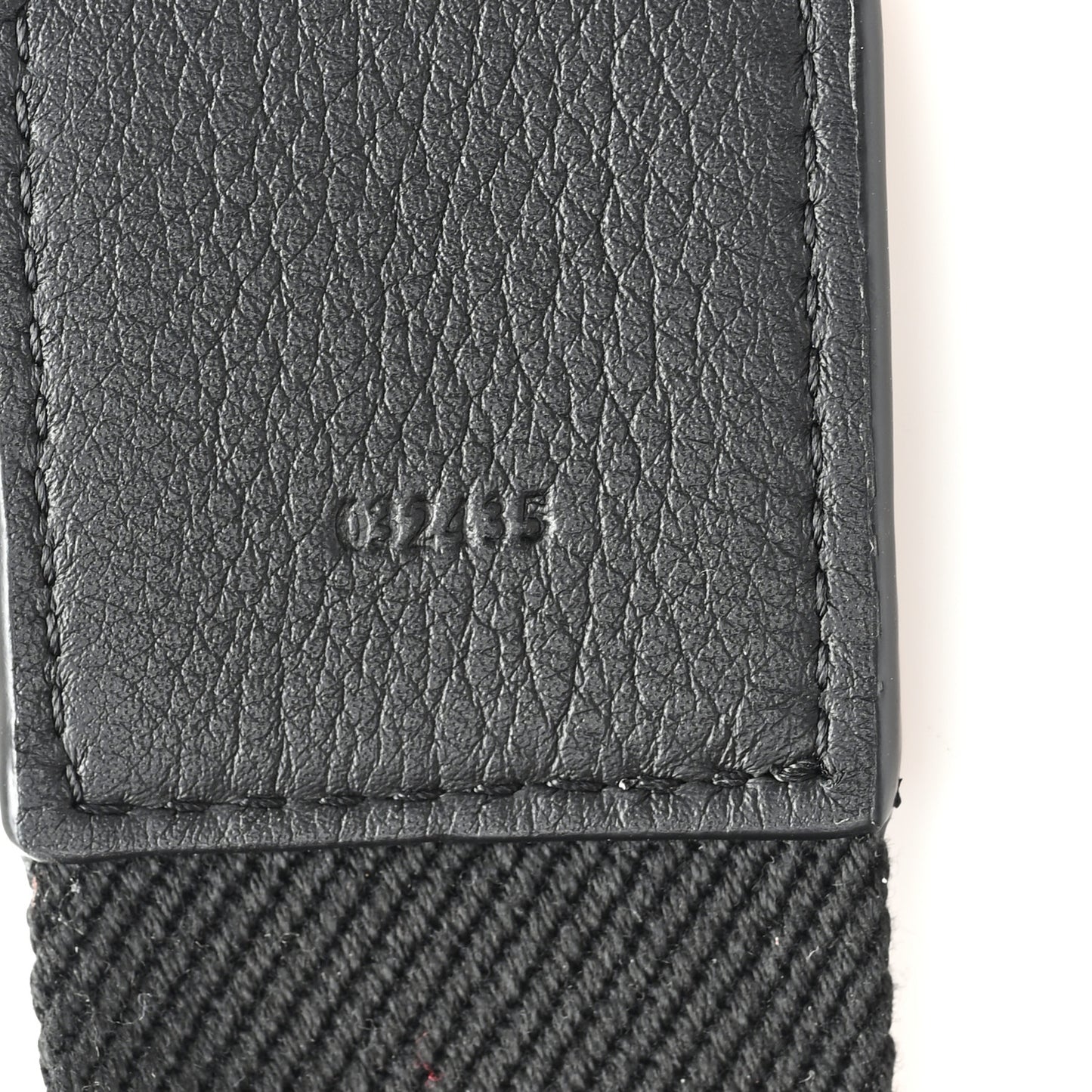 Calfskin Jacquard Webbing Anagram Strap Black