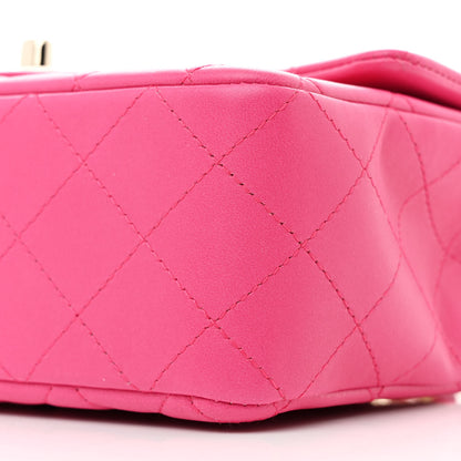 Chanel Lambskin Quilted Mini Rectangular Flap Pink 10 of 10