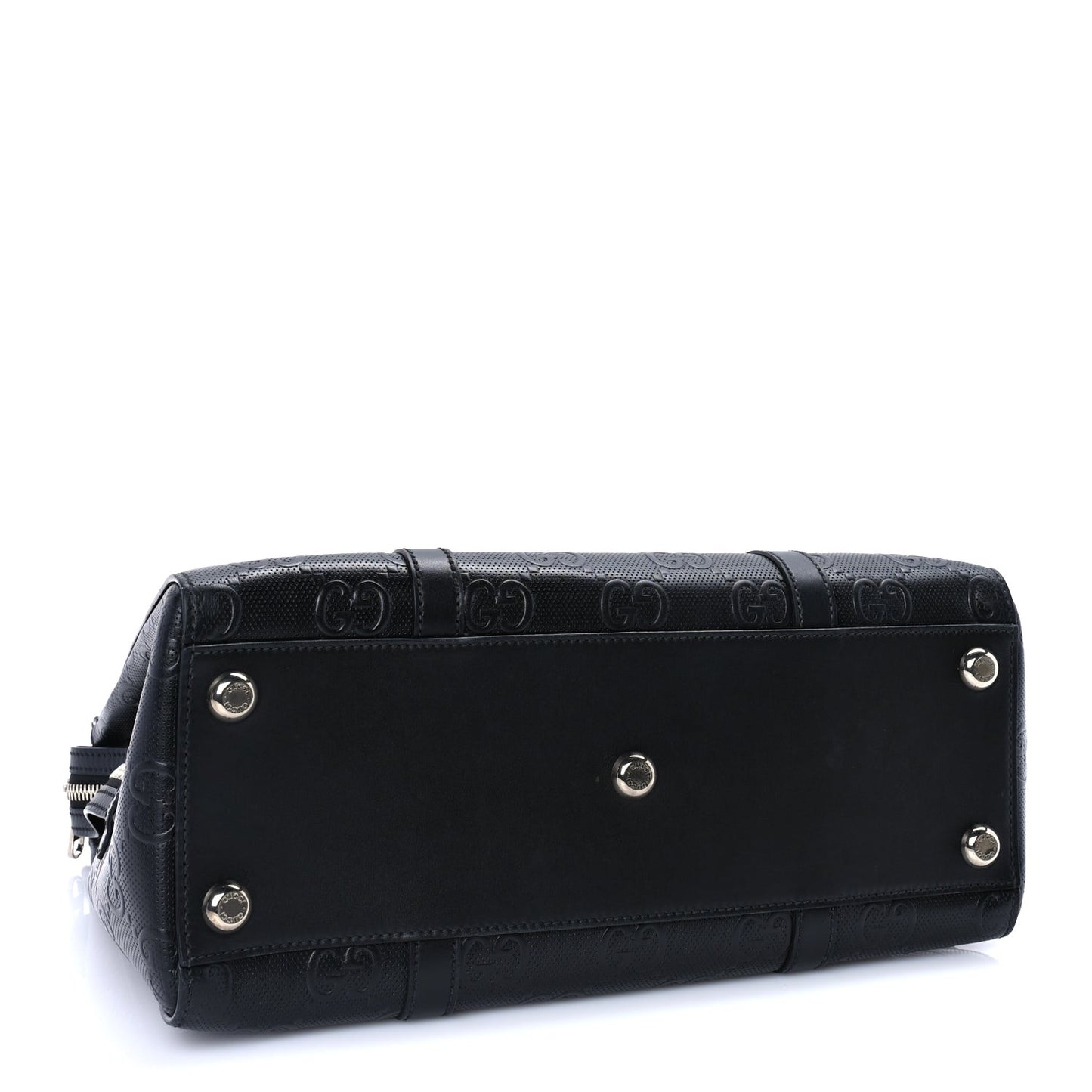 Calfskin GG Tennis Embossed Tote Bag Black