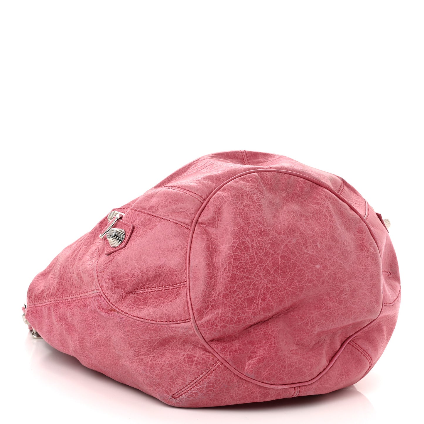 Agneau Giant 21 Silver Hardware Pompon Framboise