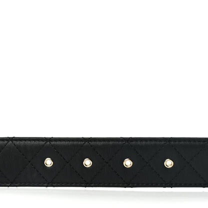 Chanel Calfskin Quilted CC Chain Belt 95 38 Black 5 of 5