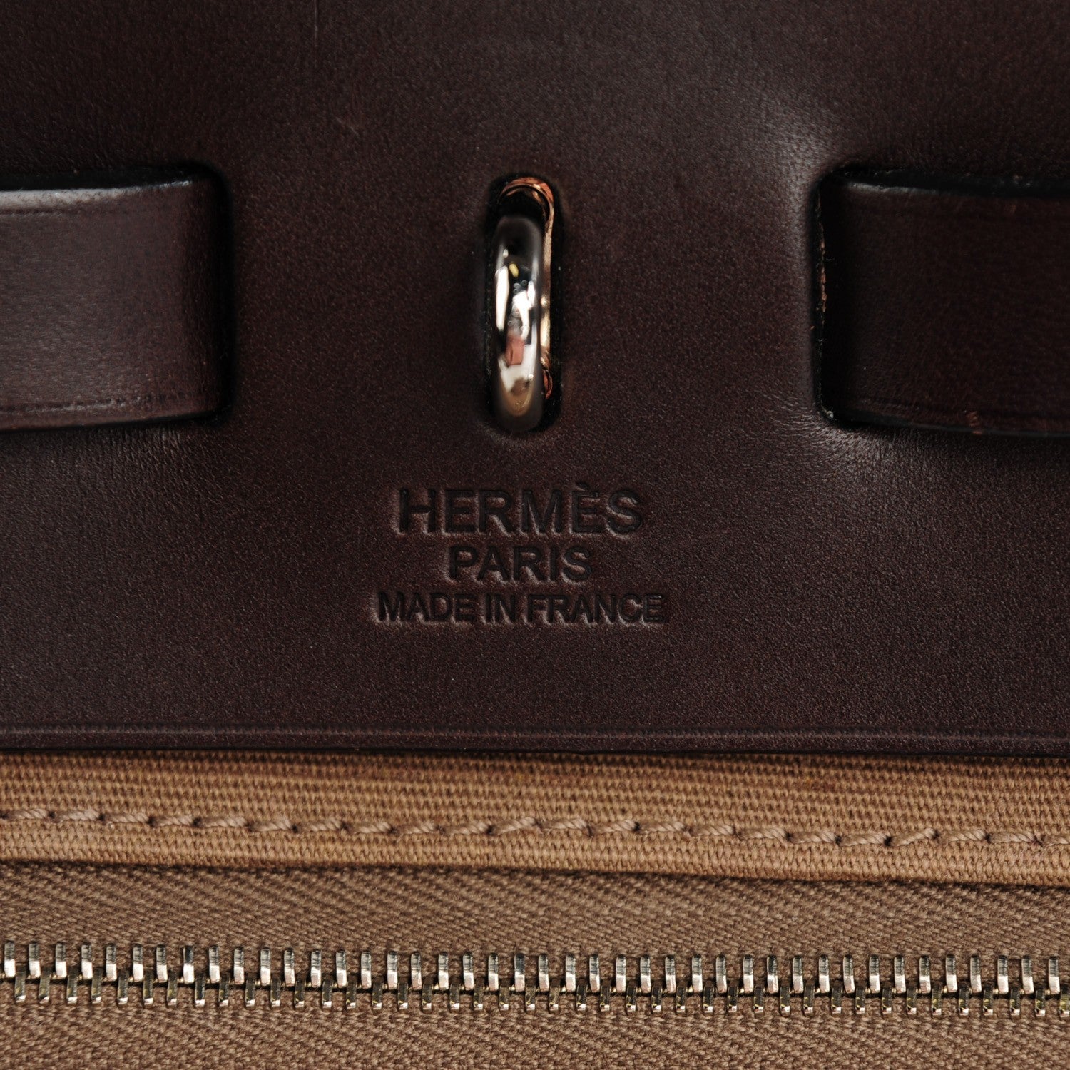 Hermes Vache Hunter Toile Herbag Zip 31 PM Etoupe Ebene 12 of 13
