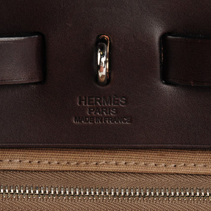 Hermes Vache Hunter Toile Herbag Zip 31 PM Etoupe Ebene 12 of 13