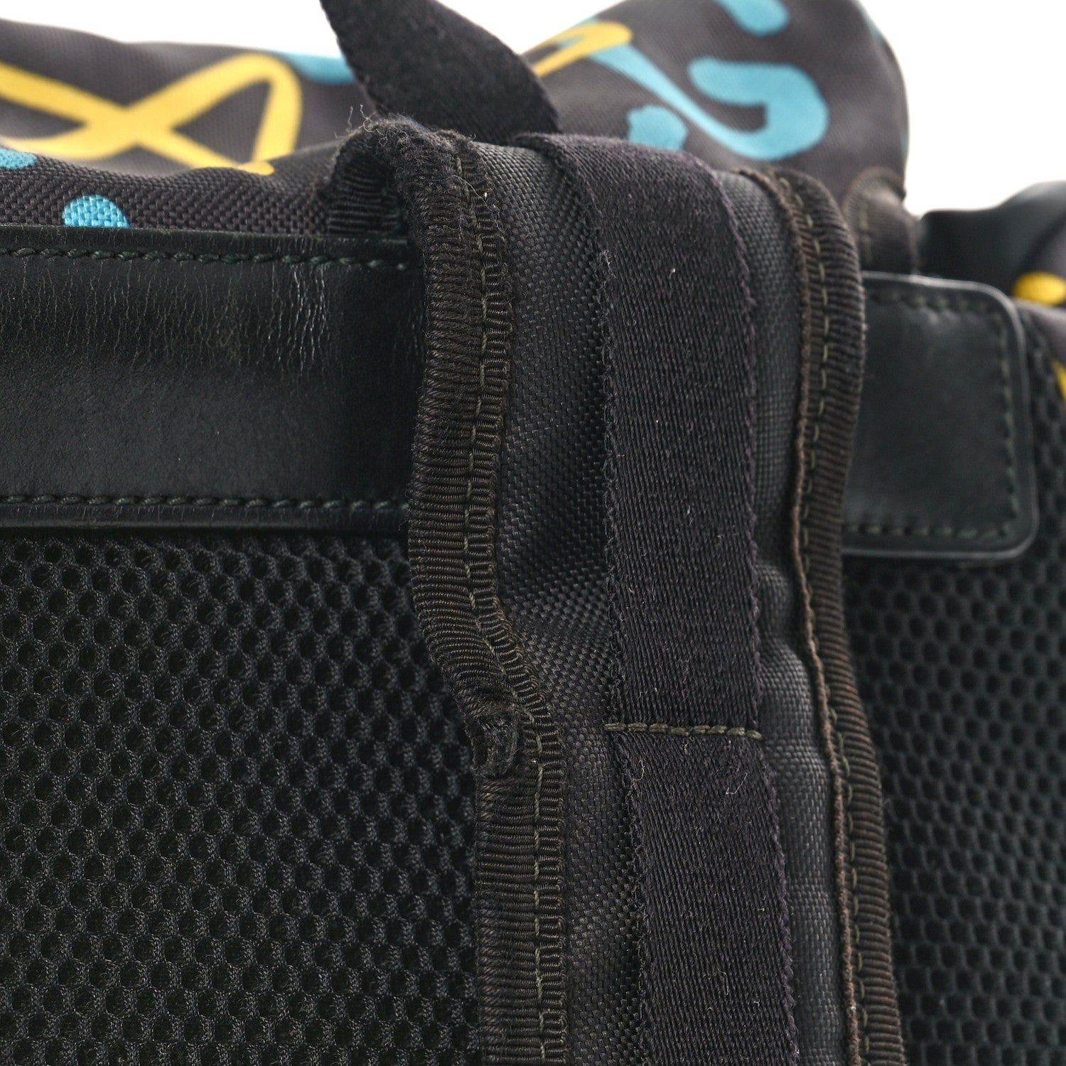 Gucci Techno Canvas GucciGhost Double Buckle Backpack Black New Acquamarine 13 of 13