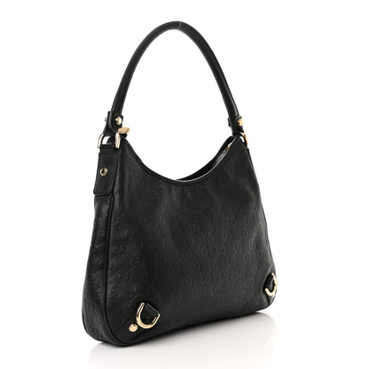 Gucci Guccissima Medium Abbey D Ring Hobo Black 3 of 14
