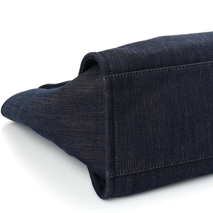 Chanel Denim Large Deauville Tote Dark Blue 7 of 8