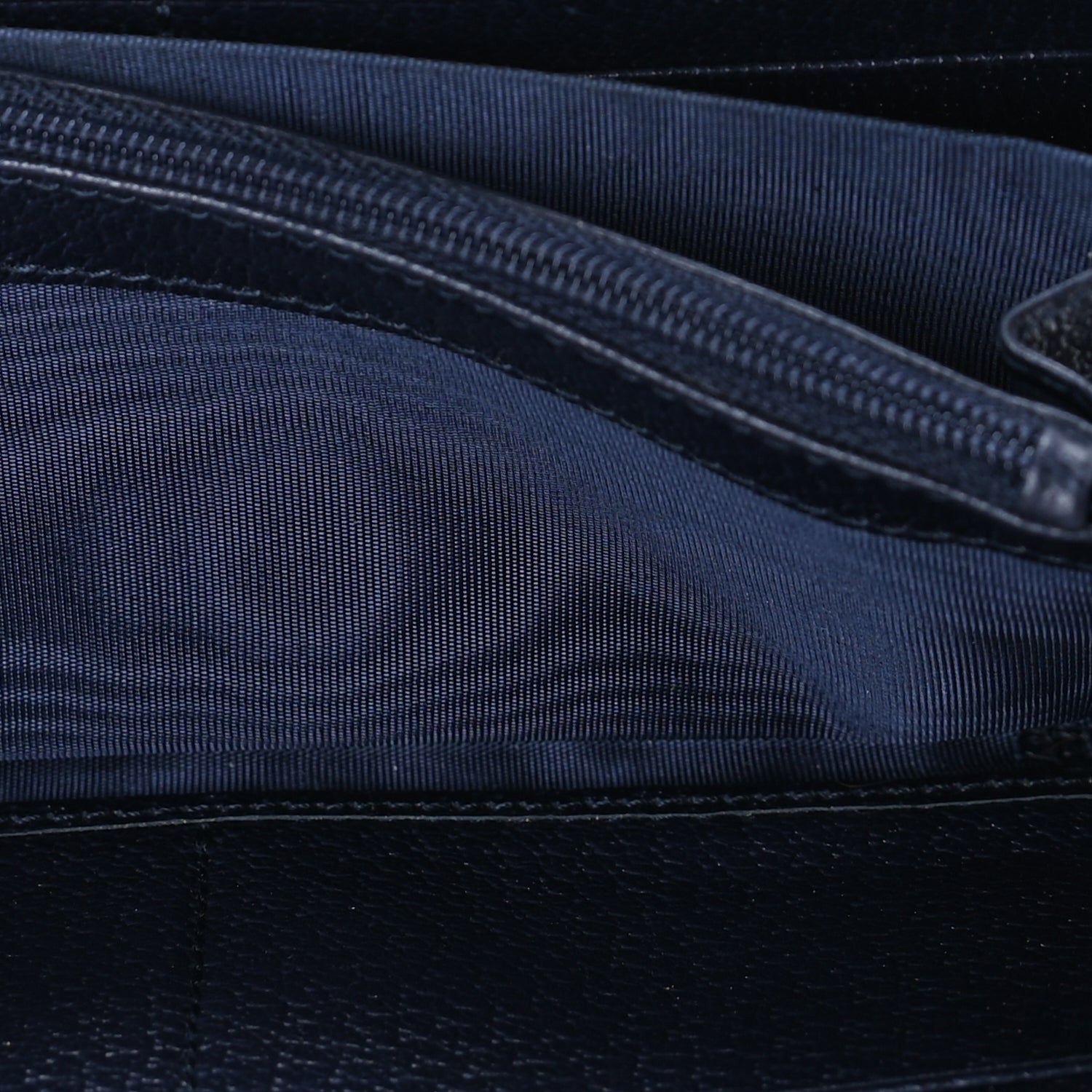 Gucci GG Supreme Monogram Textured Dollar Calfskin Web Ophidia Zip Around Wallet Beige Blue 6 of 7