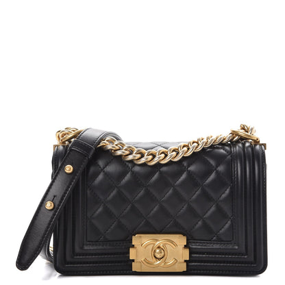 Chanel Lambskin Quilted Small Boy Flap Black 1 of 8
