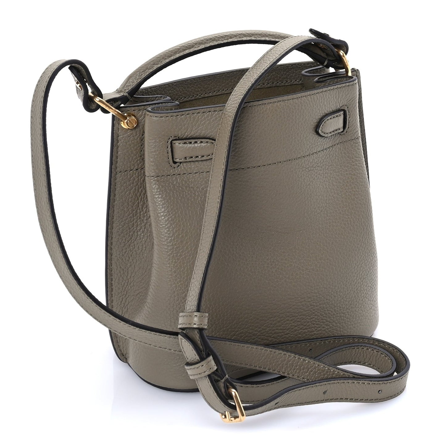 Grained Calfskin Islington Bucket Bag  Linen Green