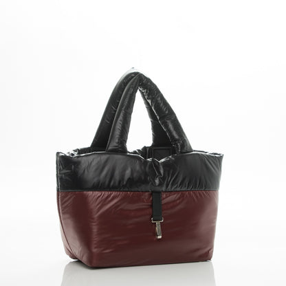 Chanel Nylon Quilted Coco Cocoon Medium Reversible Tote Black Red 6 of 7