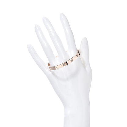 Cartier 18K Pink Gold 4 Diamond LOVE Bracelet 17 2 of 9