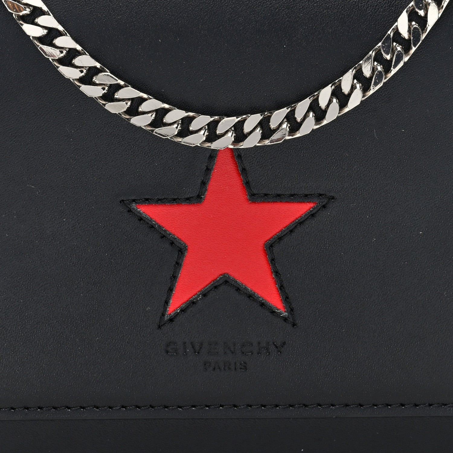 Givenchy Calfskin Star Pandora Chain Wallet Black 7 of 7