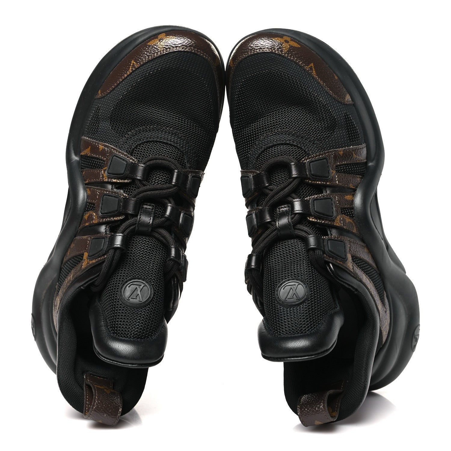 Louis Vuitton Calfskin Patent Monogram LV Archlight Sneakers Black 2 of 7