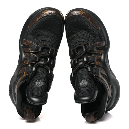 Louis Vuitton Calfskin Patent Monogram LV Archlight Sneakers Black 2 of 7