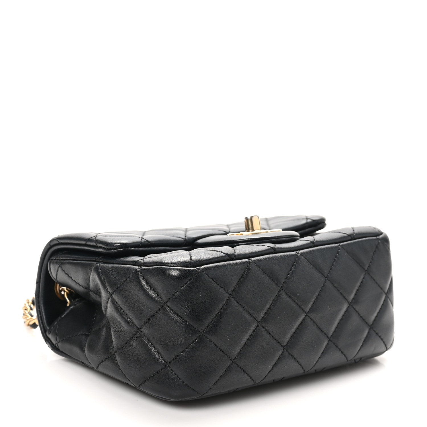 Chanel Lambskin Quilted Mini Pearl Crush Flap Black 4 of 10