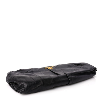Prada Nappa Pleated Clutch Black 4 of 6