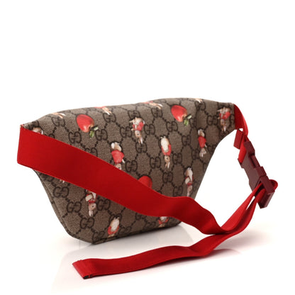 Gucci X PETER RABBIT GG Supreme Monogram Rabbit Print Childrens Belt Bag Beige Ebony Red 2 of 8