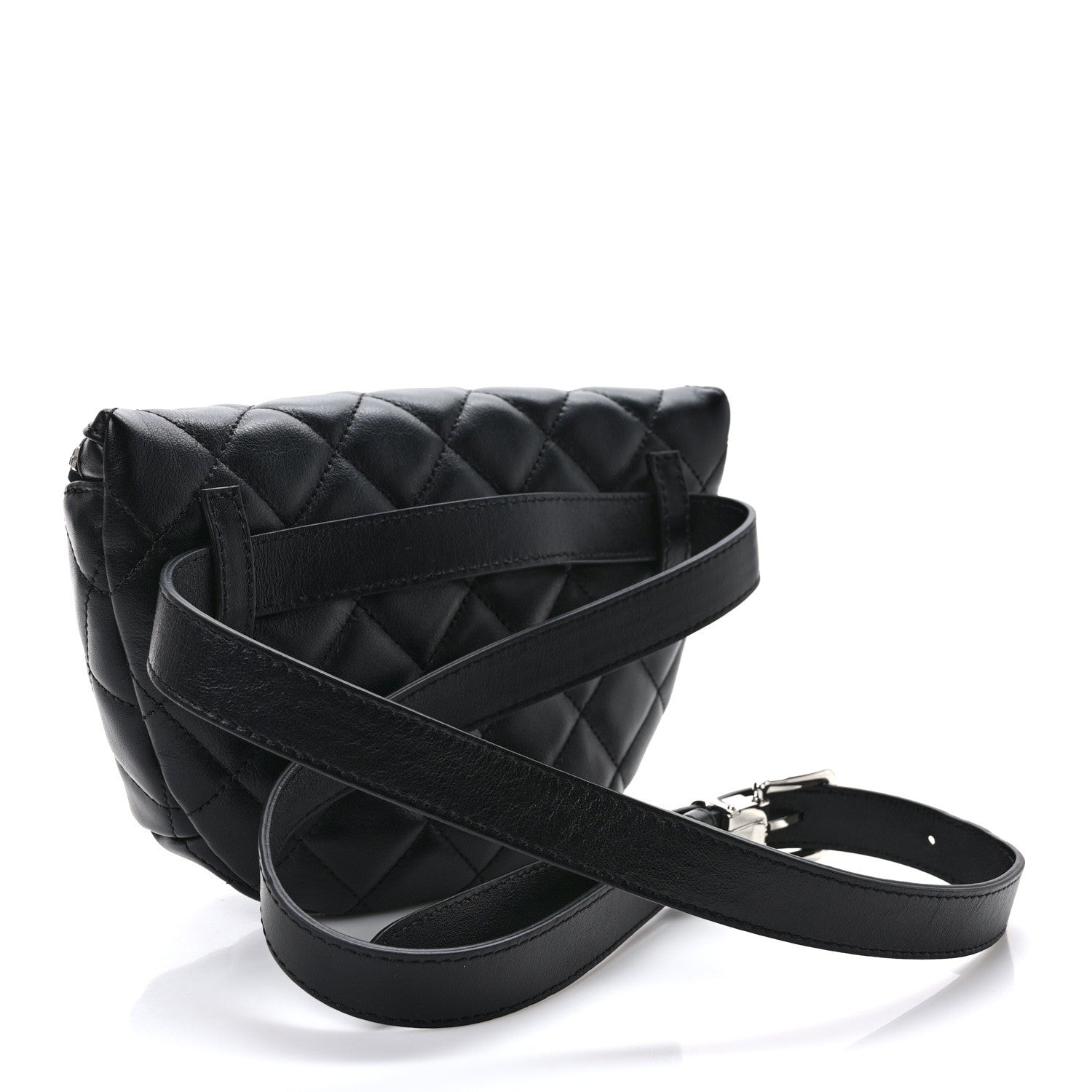 Chanel Lambskin Quilted Waist Belt Bag Black 3 of 9