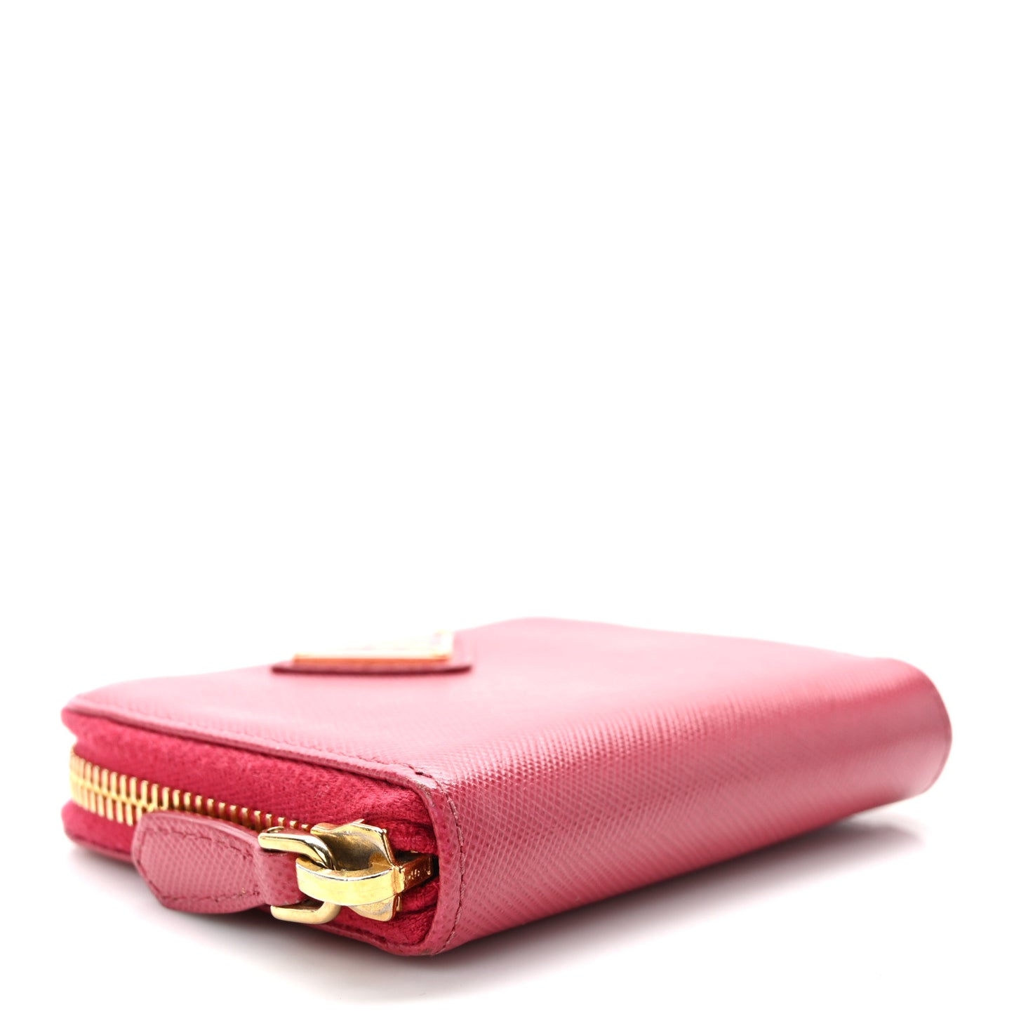 Saffiano Metal Zip Coin Purse Fuoco