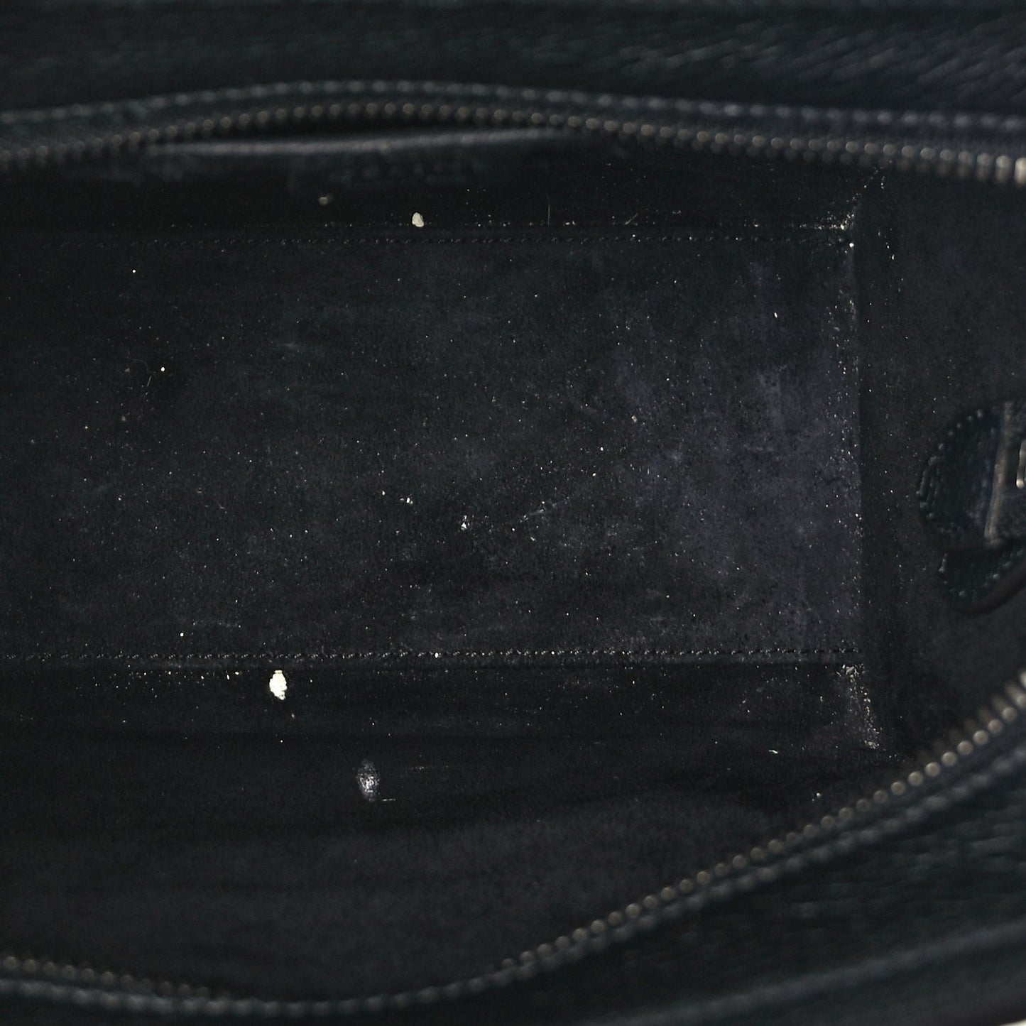 Drummed Calfskin Nano Luggage Black