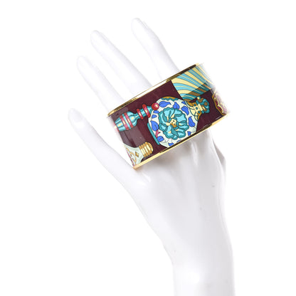 Hermes Enamel Printed Extra Wide Flacons Bracelet 70 2 of 8