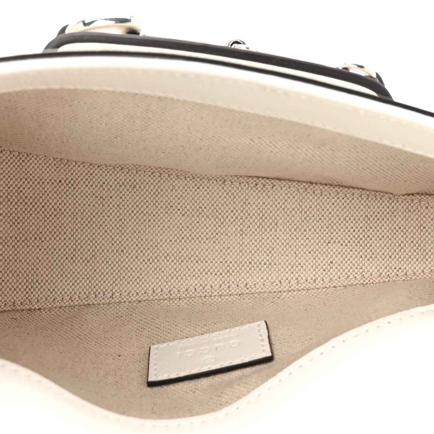Calfskin Mini Horsebit 1955 Asymmetric Shoulder Bag Great White