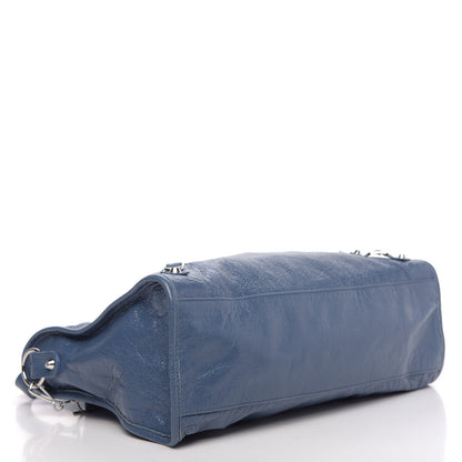 Balenciaga Agneau Classic Silver Hardware City Bleu Persan 5 of 9