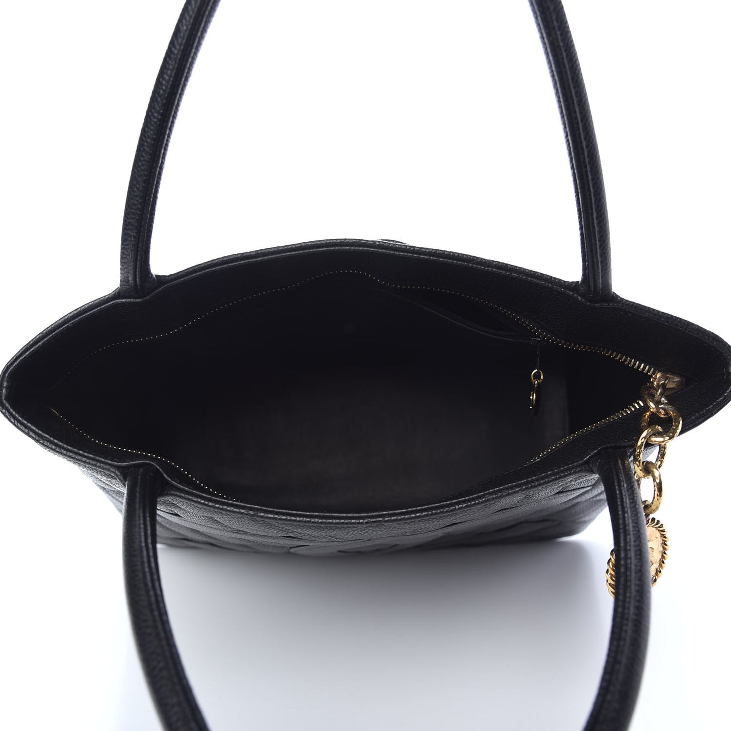 Caviar Quilted Medallion Tote Black