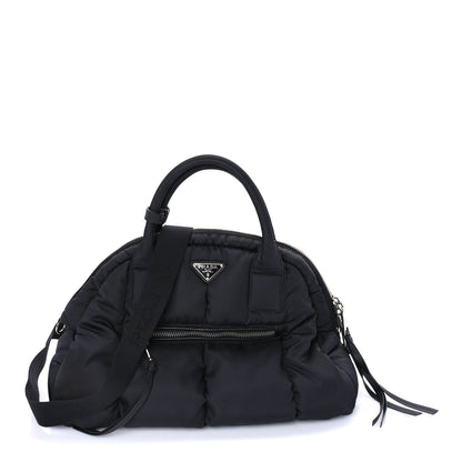 Prada Tessuto Nylon Bomber Dome Satchel  Black 1 of 7
