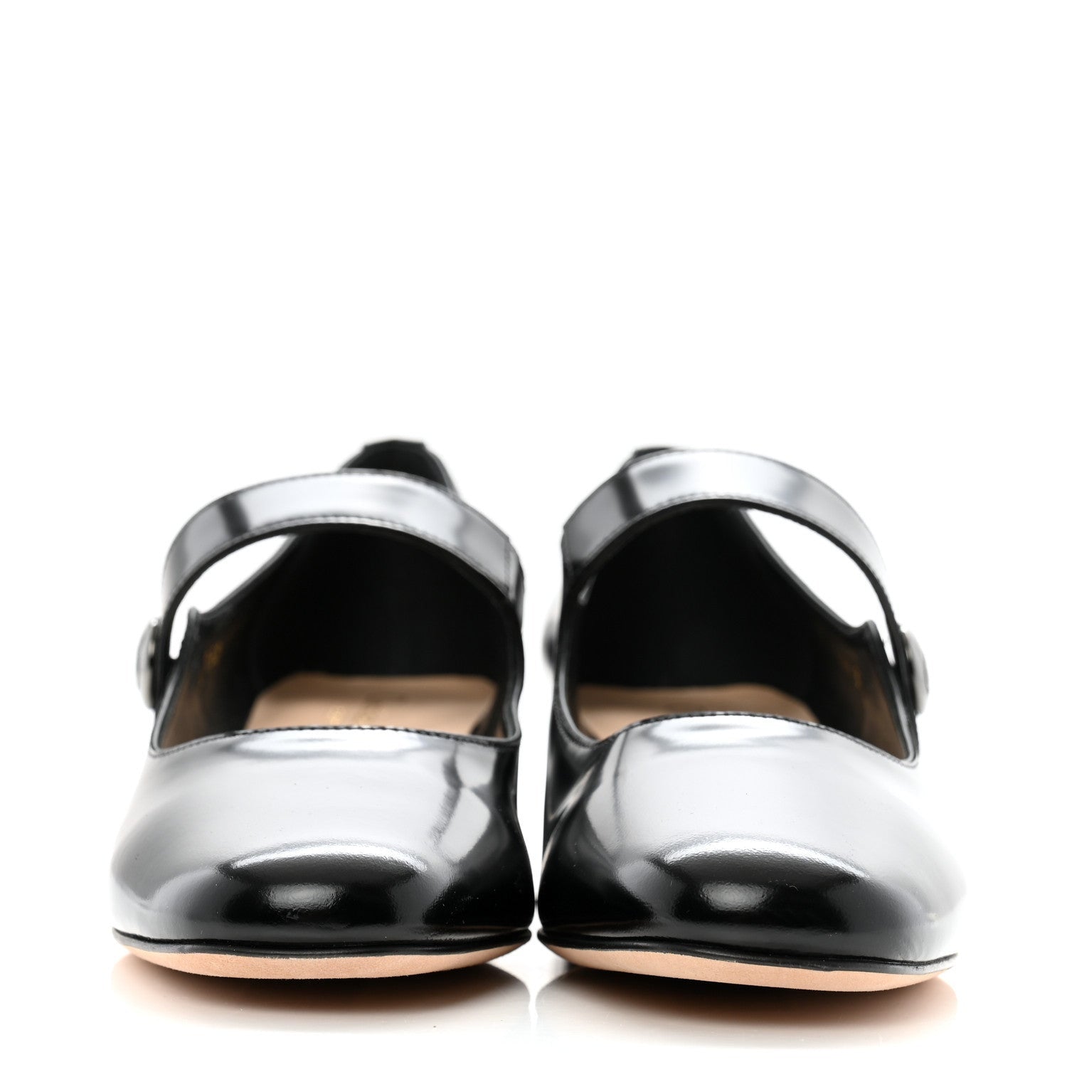 Christian Dior Brushed Calfskin Uniform 30mm Pumps 37.5 Black 3 of 7