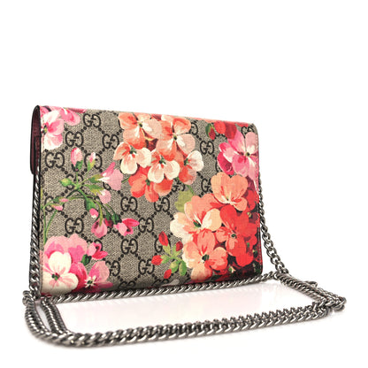 Gucci GG Supreme Monogram Blooms Mini Dionysus Chain Wallet Beige Multicolor Dry Rose 3 of 11