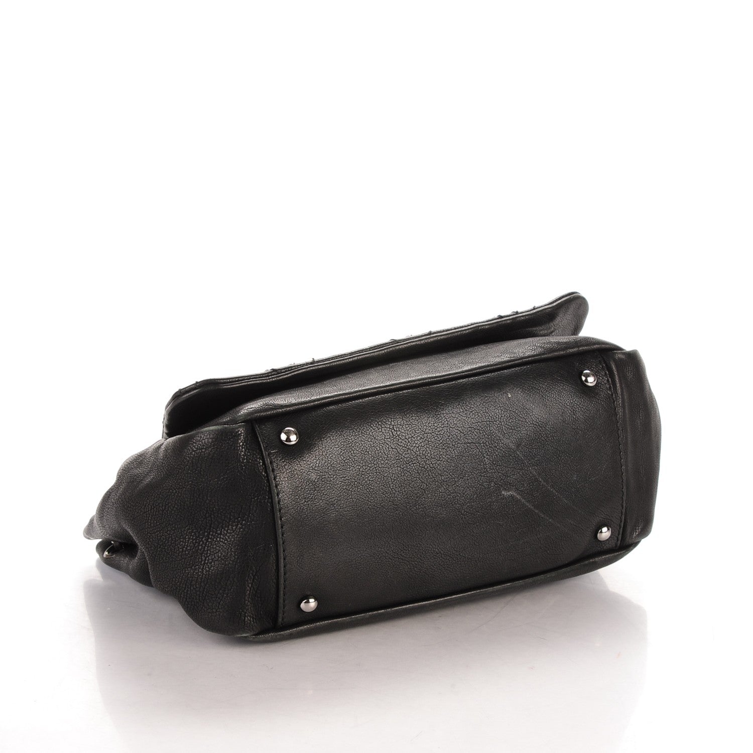 Chanel Calfskin Diamond Stitch Accordion Flap Black 4 of 9